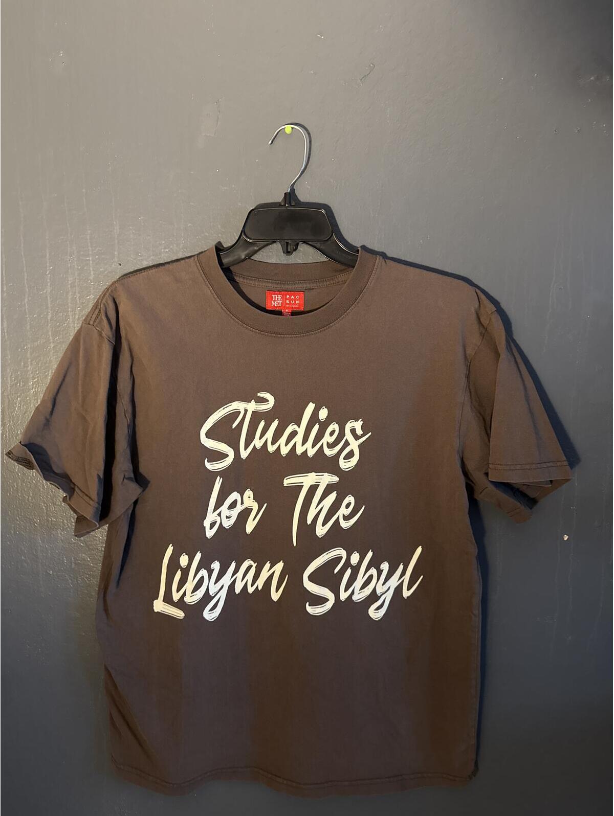 Pacsun Brown Graphic T-Shirt "Studies For The Libyan Sibyl"